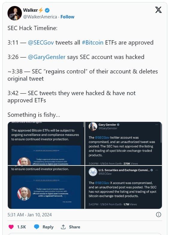 การแฮ็กบัญชี Twitter ของ SEC เป็นไปได้จริงหรือ หรือเป็นการเผลอโพสไปโดยไม่ตั้งใจ ?