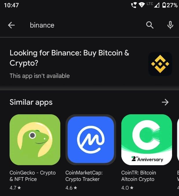 Google Play Store ในอินเดีย "บล็อกแอป" Binance, OKX แต่หน้าเว็บไซต์ยังเข้าได้ปกติ