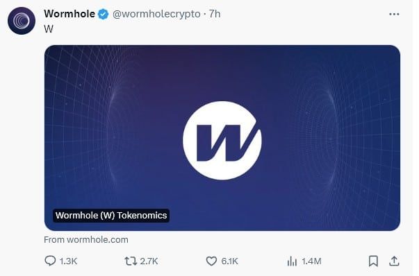 Wormhole โปรโตคอล Cross-chain ประกาศแผน Airdrop ระยะเวลา 4 ปี และโทเคโนมิกส์