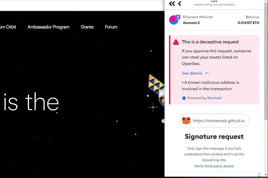 MetaMask ประกาศเพิ่มความปลอดภัยด้วยฟีเจอร์การแจ้งเตือนหากธุรกรรมจะส่งผลให้เกิดการสูญเสียเงินทุน บนเครือข่ายบล็อกเชนหลักต่าง ๆ