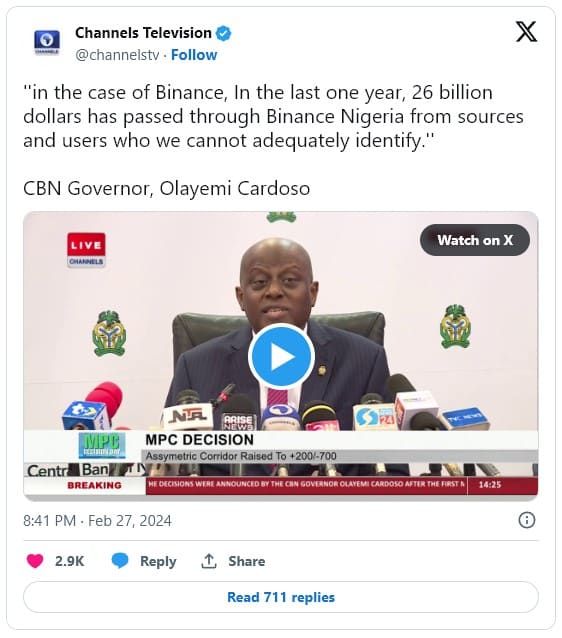 ไนจีเรีย โทษ Binance ทำสกุลเงินไนราสั่นคลอน พร้อมกับมีรายงานข่าวว่าผู้บริหาร Binance 2 คนถูกจับกุม
