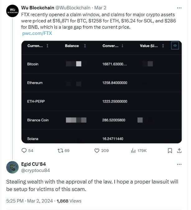 ชุมชน Crypto แสดงความกังวล หลังเห็นราคาสินทรัพย์ต่าง ๆ ที่ FTX จะให้เคลมมีราคาต่ำกว่าตลาดมาก