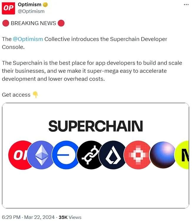 Optimism (OP) เปิดตัว Superchain Developer Console หวังช่วยนักพัฒนาแอป สร้างและขยายโครงการของตน