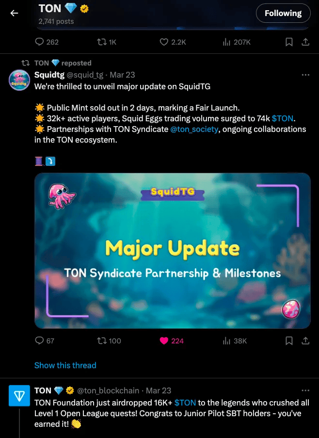SquidTG เผย Metaverse โรดแมป พร้อมกำหนดการ IDO โทเค็น SQD และการแจกจ่ายโทเค็น