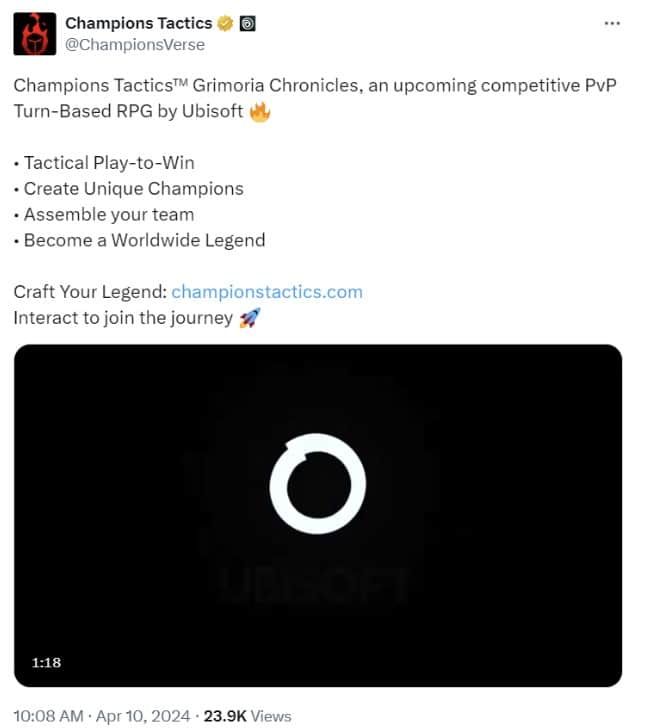Ubisoft ปล่อยทีเซอร์เกมบล็อคเชนตัวใหม่ ที่งาน Paris Blockchain Week