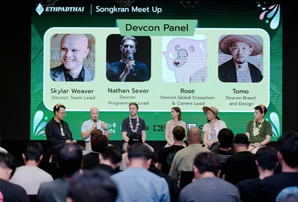EthPadThai Songkran: A Gateway to Devcon ผู้เข้าร่วมคึกคักกว่า 200 ท่าน พร้อม Vitalik Buterin ปรากฎตัวผ่านทางออนไลน์ เชื่อไทยพร้อมผลักดันการพัฒนาบล็อกเชนในประเทศ