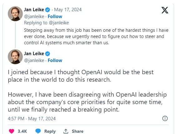 นักวิจัยด้านความปลอดภัยของ AI ประกาศลาออกจาก OpenAI หลังมีข้อกังวลเรื่องการจัดลำดับความสำคัญในบริษัท