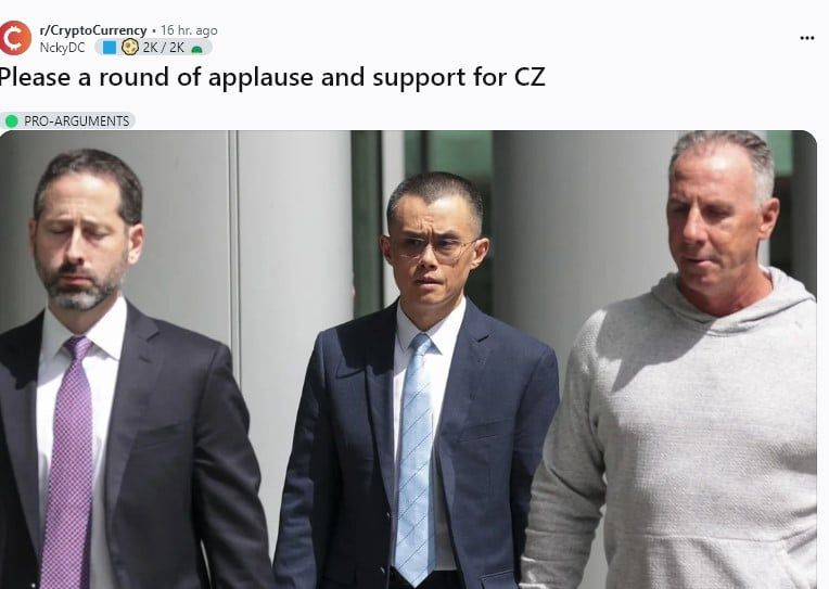 ชุมชน Crypto ร่วมส่งกำลังใจให้ CZ หลังเริ่มรับโทษจำคุก 4 เดือน