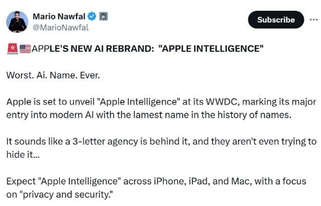 Apple เตรียมเพิ่มพลังให้กับ Siri และ iOS ด้วย 'Apple Intelligence' และ OpenAI