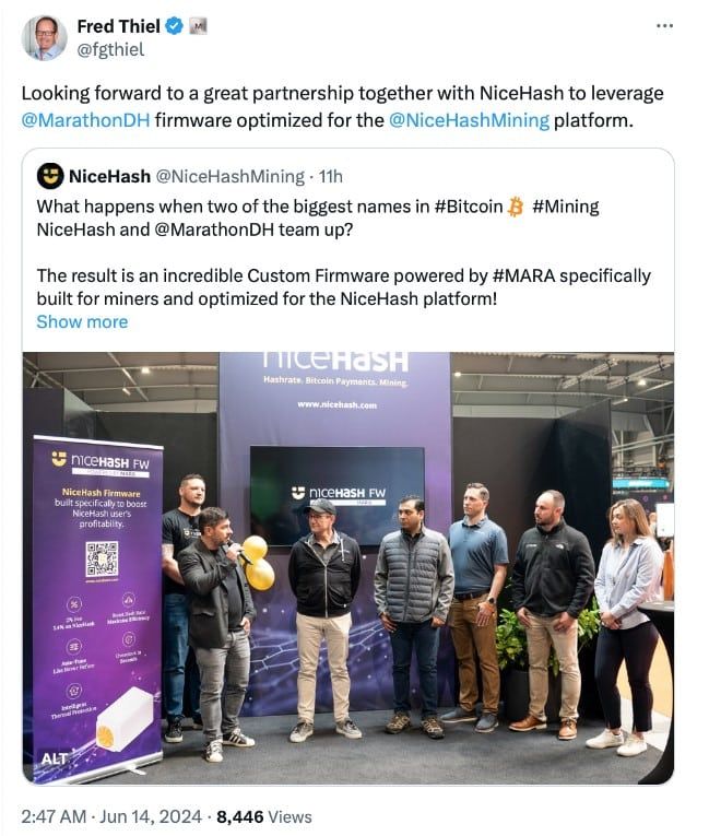 NiceHash เปิดตัวเฟิร์มแวร์ใหม่ ร่วมกับ Marathon Digital ช่วยเพิ่มความสามารถการทำกำไรแก่นักขุดตามบ้าน