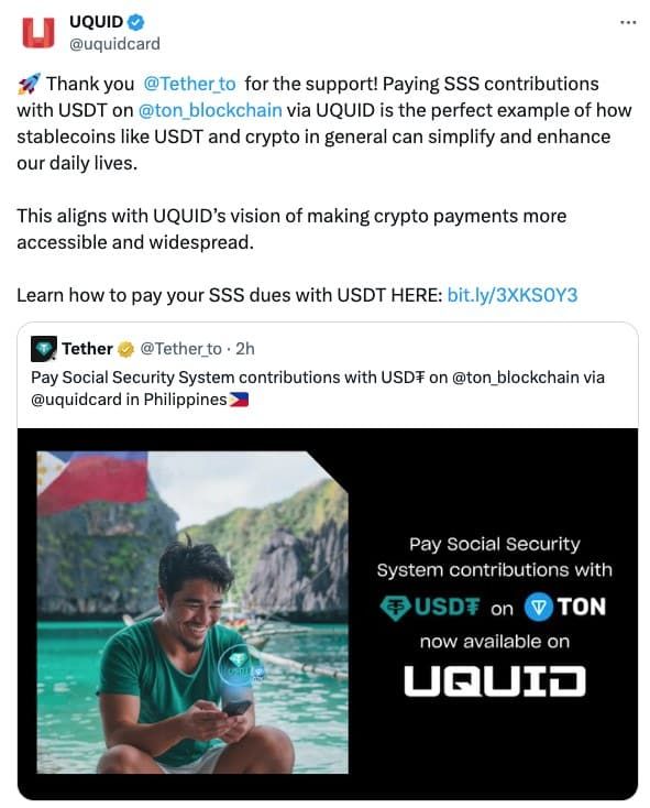 ฟิลิปปินส์ เปิดให้ใช้ USDT ของ Tether ในการชำระเงินประกันสังคม