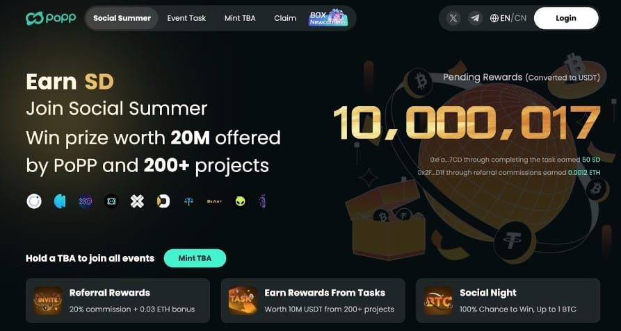 PoPP Social Summer เปิดให้ใช้งานแล้ว พร้อมเงินรางวัลมูลค่า 10 ล้านดอลลาร์