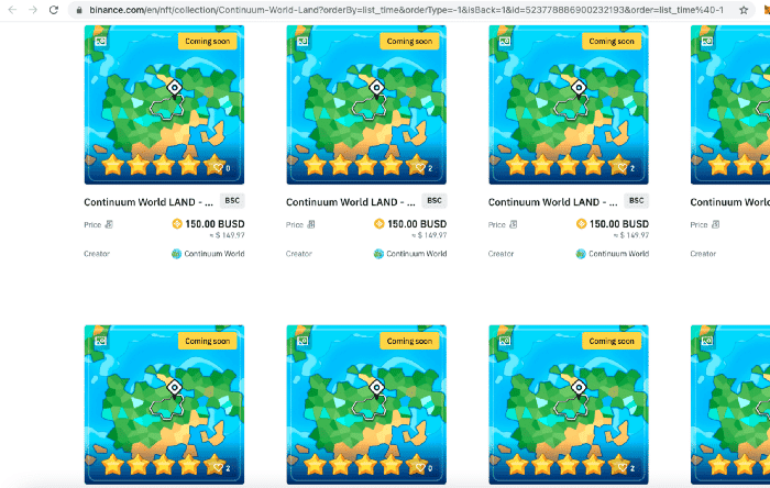 Continuum World ประกาศความร่วมมือกับ Binance NFT Marketplace