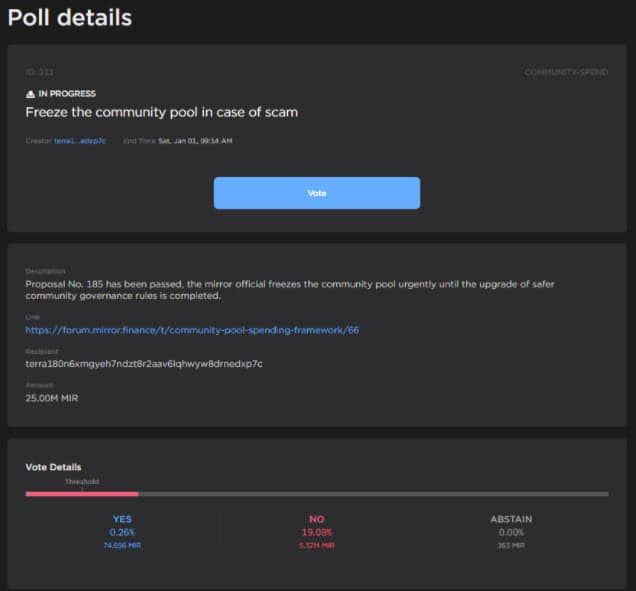 Mirror protocol เตือนชุมชน ระวังการโจมตีด้วยการหลอกลวงผ่านโพลการกำกับดูแล