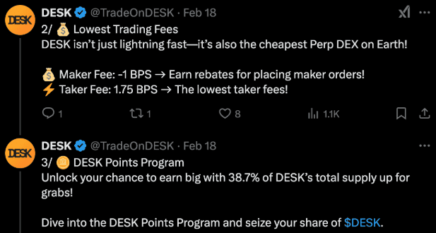 รู้จักกับ DESK – Airdrop ใหญ่จาก Perp DEX ครั้งถัดไปหลัง HYPE