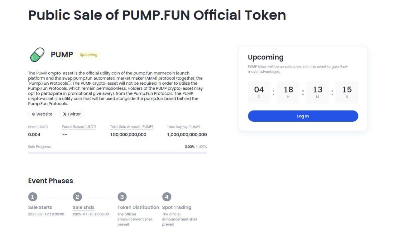 Gate.io ลบหน้า IEO ของ Pump .fun แบบเงียบ ๆ หลังหลุดข้อมูลขายโทเคนมูลค่า $600 ล้าน