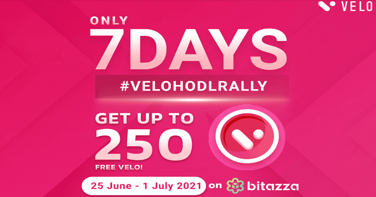 Velo Labs เปิด Airdrop แจกเหรียญ! รับ Velo เพิ่ม สูงสุด 25% เริ่ม 25 มิถุนายนนี้ที่ Bitazza