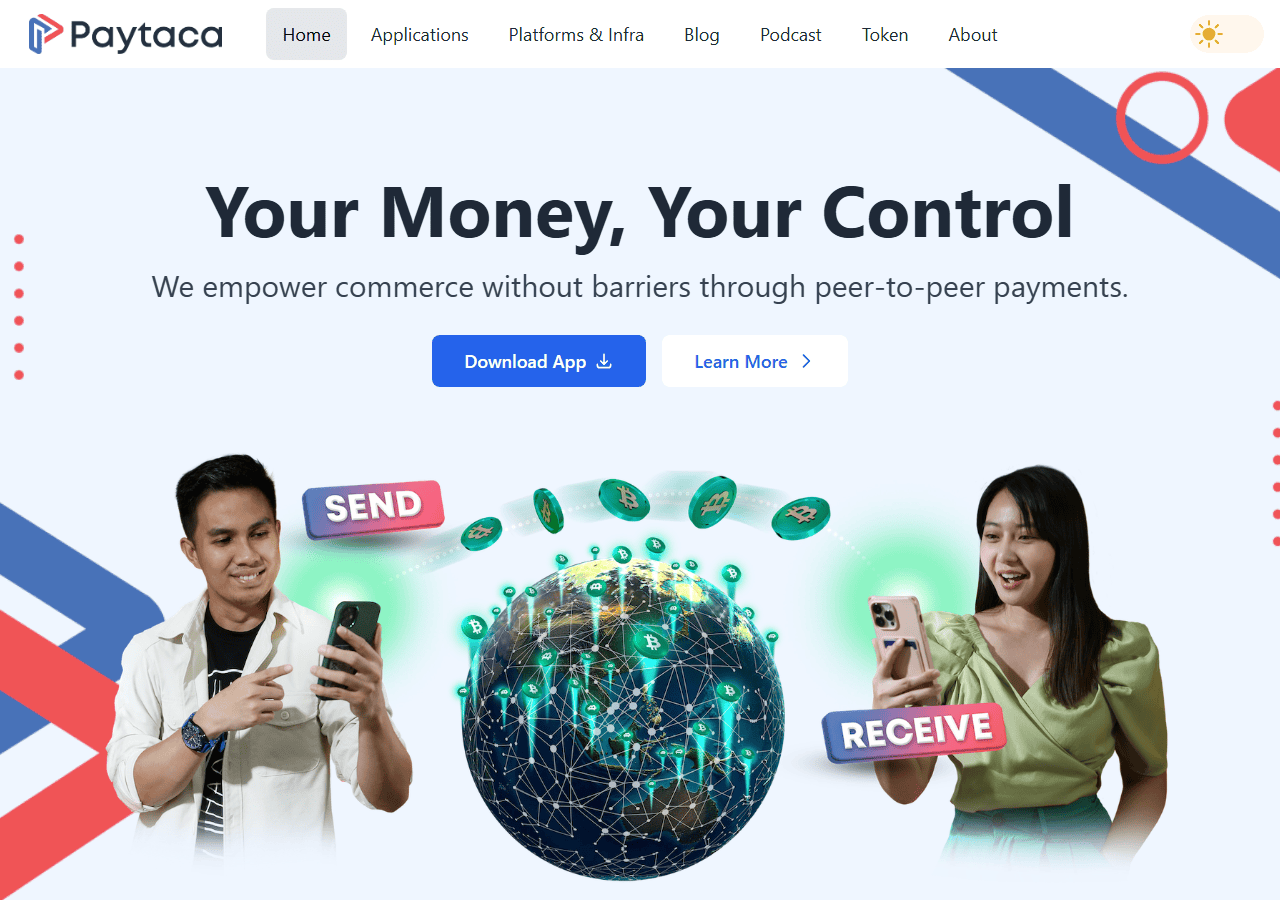 เว็บไซต์ทางการของ Paytaca ผู้ให้บริการกระเป๋าเงินและระบบชำระเงินบนเครือข่าย Bitcoin Cash