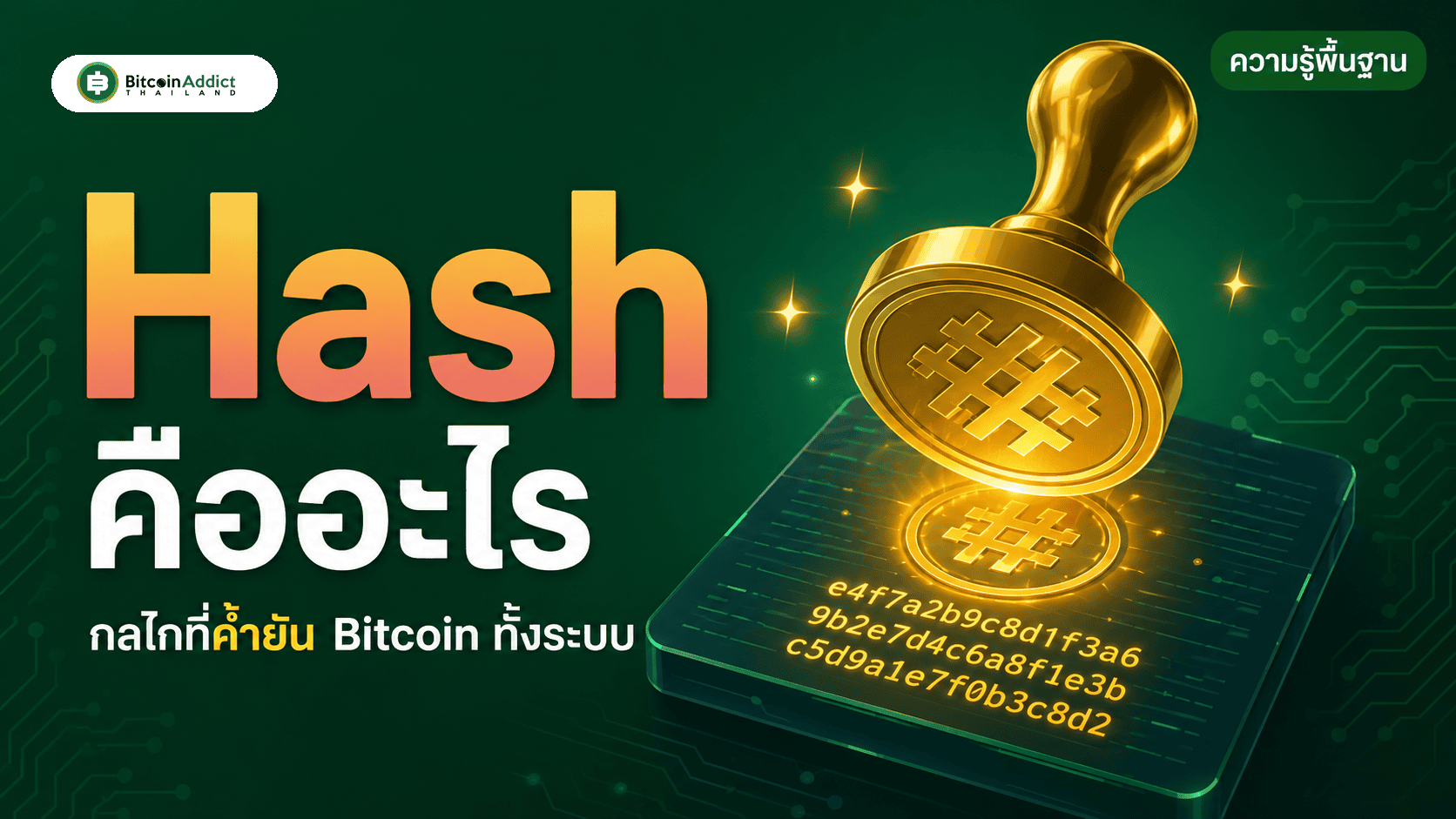 Hash คืออะไร กลไกเข้ารหัสที่ค้ำยัน Bitcoin ทั้งระบบ