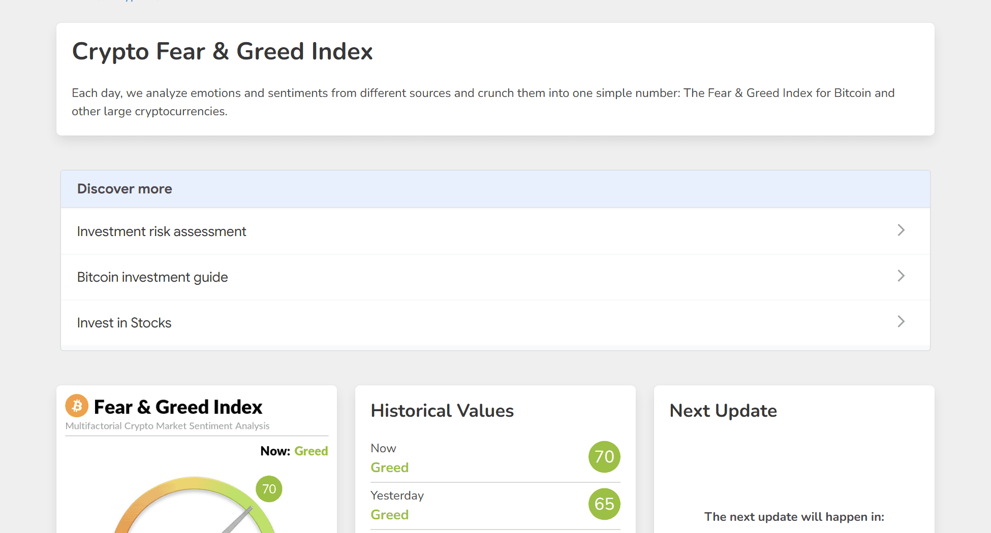 āļŦāļāđāļē Crypto Fear and Greed Index āļāļāļ Alternative.me āļ 5 āļāļļāļĨāļēāļāļĄ 2026 āđāļŠāļāļāļāđāļēāļāļąāļāļāļļāļāļąāļ 70 (Greed) āđāļāļĩāļĒāļāļāļąāļāđāļĄāļ·āđāļāļ§āļēāļ 65 (Greed)
