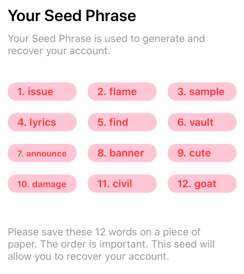 วิธีเก็บ Seed Phrase อย่างปลอดภัย