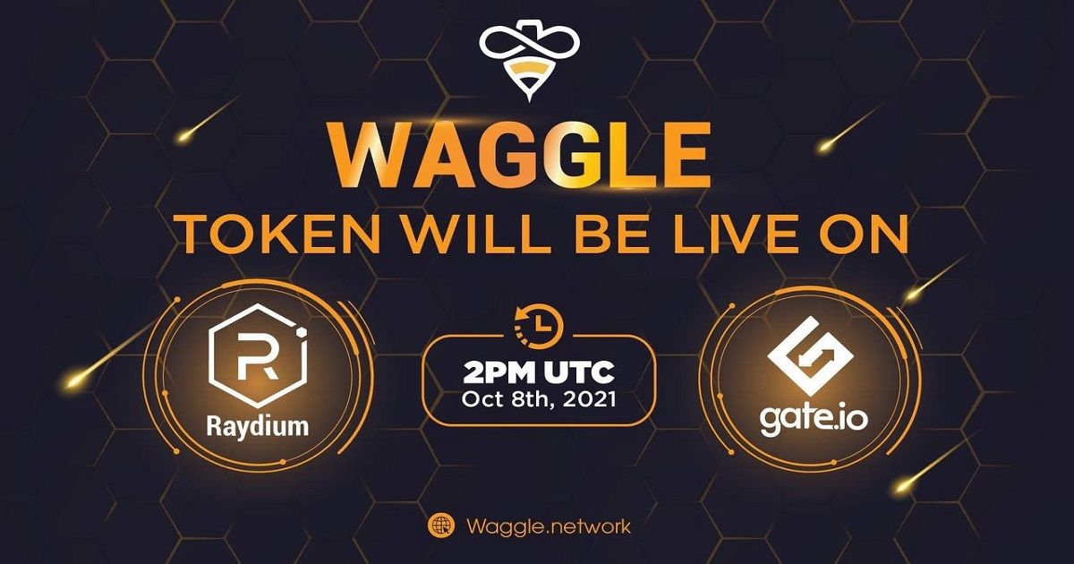 Waggle จะเปิดตัวบน Raydium Protocol และ Gate วันที่ 8 ต.ค.