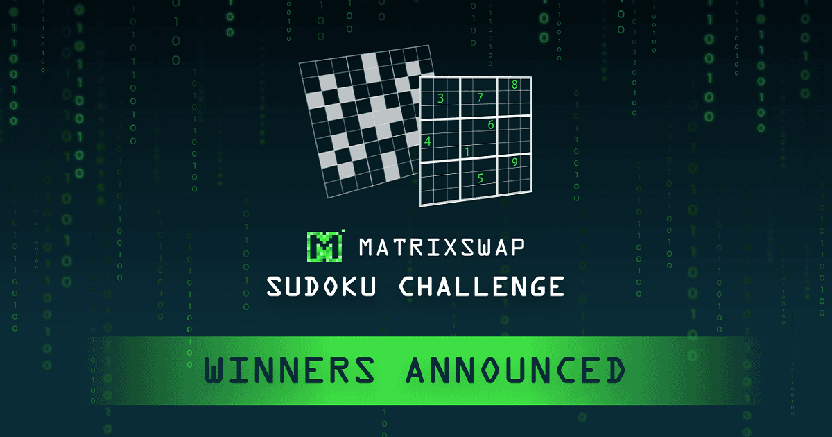 รายชื่อผู้ชนะ Matrixswap Sudoku Challenge พร้อมเฉลยคำตอบ