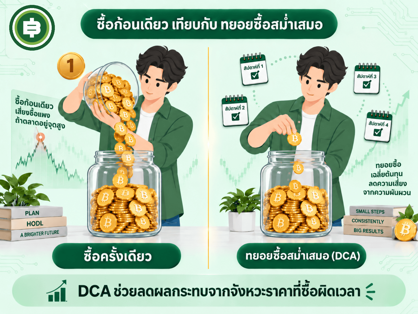ซื้อก้อนใหญ่ครั้งเดียวต้องเดาจังหวะ เทียบกับหยอดเงินเป็นงวดสม่ำเสมอไม่ต้องเดา