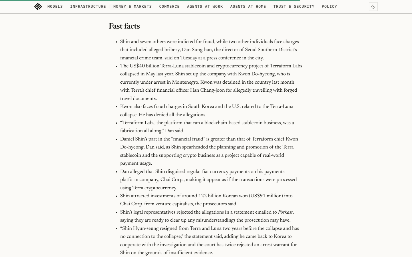 ข่าวอัยการเกาหลีใต้ฟ้อง Daniel Shin ผู้ร่วมก่อตั้ง Terraform เมษายน 2023
