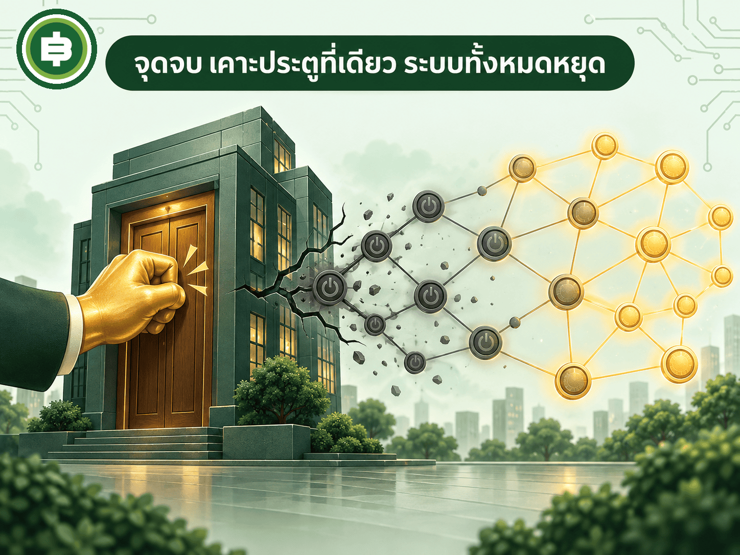 จุดจบ รัฐเคาะประตูบริษัทเดียว ระบบทั้งหมดหยุดพร้อมกัน สื่อ Single Point of Failure