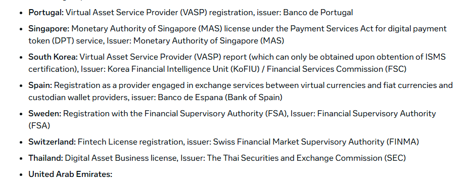 หน้านโยบายโฆษณาคริปโตของ Meta ระบุใบอนุญาตที่รับสำหรับไทยคือ Digital Asset Business license จาก ก.ล.ต.