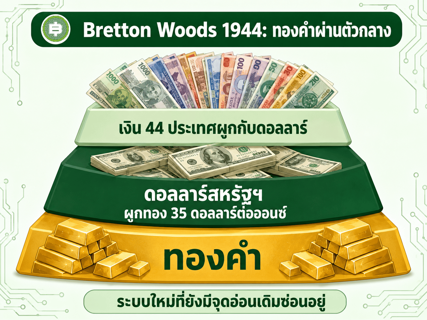 Bretton Woods 1944 ทองคำผ่านตัวกลาง