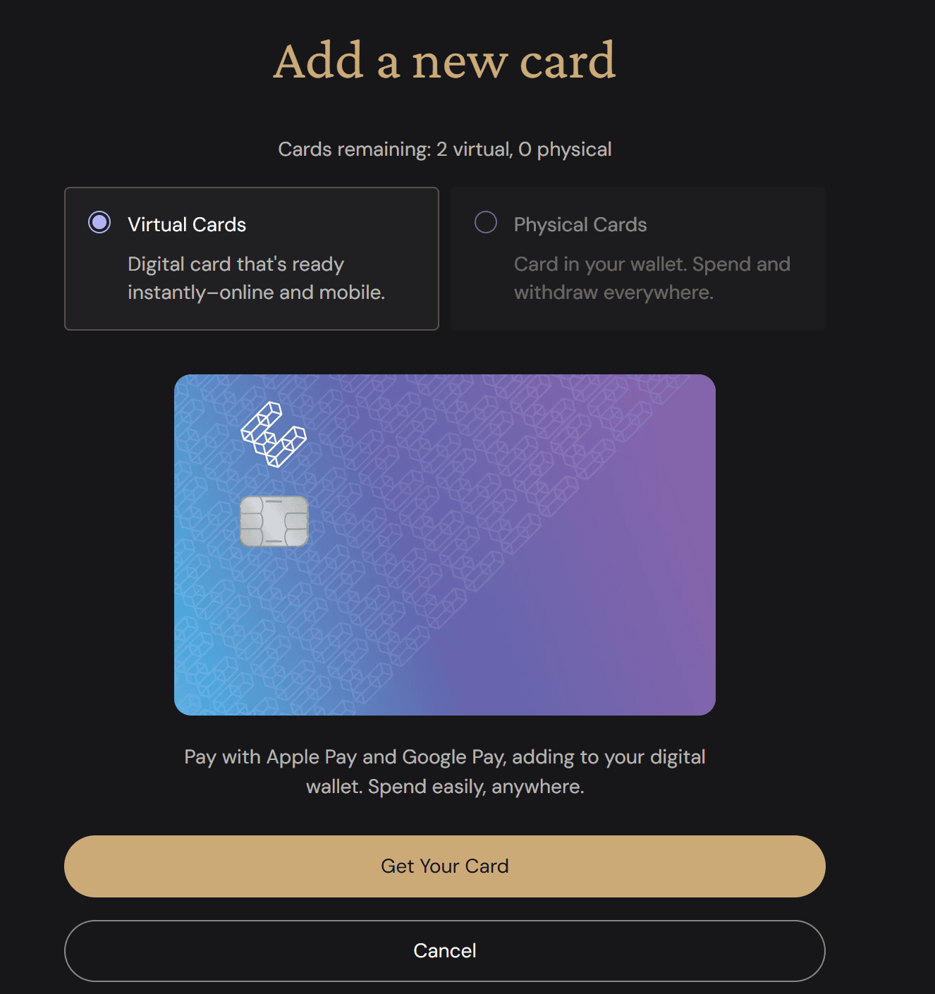 EtherFi virtual card