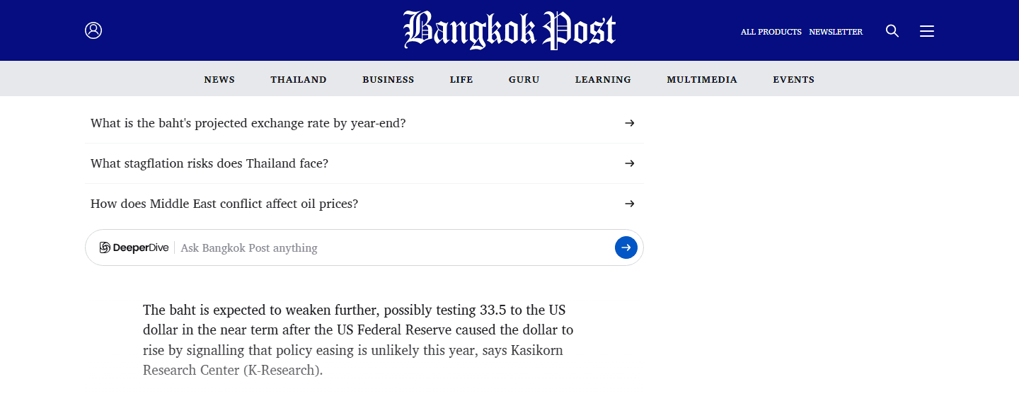 āļāđāļēāļ§ Bangkok Post āđāļāļīāļāļāļēāļāļāđāļāļāļŦāļĨāļąāļāļāļēāļĢāļāļĢāļ°āļāļļāļĄ Fed