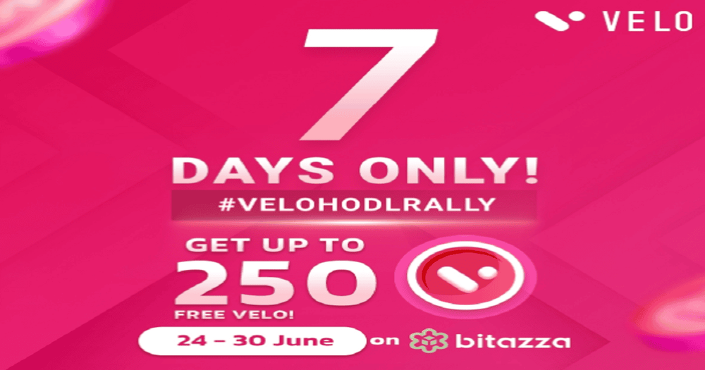 Velo Labs เปิด Airdrop แจกเหรียญ! รับVelo เพิ่ม สูงสุด 25% เริ่ม 24 มิถุนายนนี้ที่ Bitazza