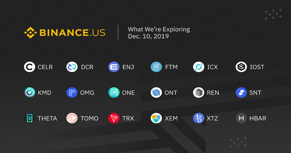 Binance Us กำลังพิจารณาลิสต์เหรียญเพิ่ม เช่น OMG , TRX , XTZ และเหรียญอื่นๆอีกรวม 18 รายการ