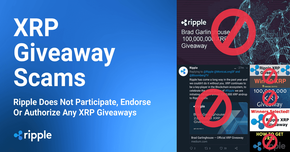 สาวก XRP ระวังเมลปลอมและเว็บไซต์หลอกลวงแจก  giveaway ที่ใช้ชื่อเนียนคล้ายมาจาก Ripple