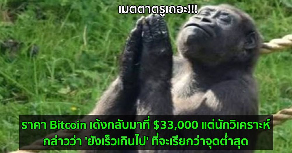 ราคา Bitcoin เด้งกลับมาที่ $33,000 แต่นักวิเคราะห์กล่าวว่า 'ยังเร็วเกินไป' ที่จะเรียกว่าจุดต่ำสุด