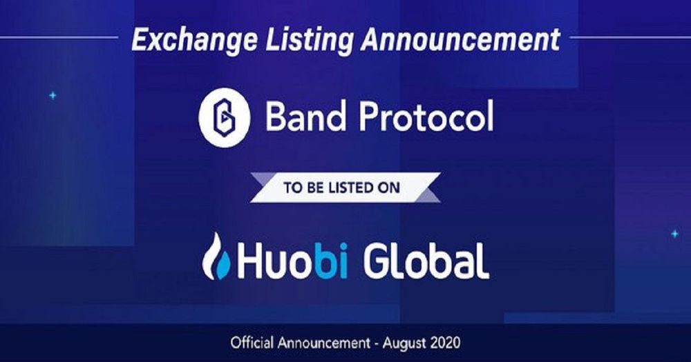 Huobi ประกาศเปิดเทรด Band Protocol (BAND) โปรเจคของคนไทย ในวันที่ 10 สิงหาคมนี้