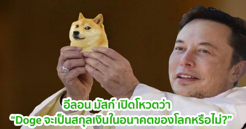 ราคา Dogecoin (DOGE) +13%  หลัง อีลอน มัสก์ เปิดโหวตว่า Doge จะเป็นสกุลเงินในอนาคตของโลกหรือไม่?