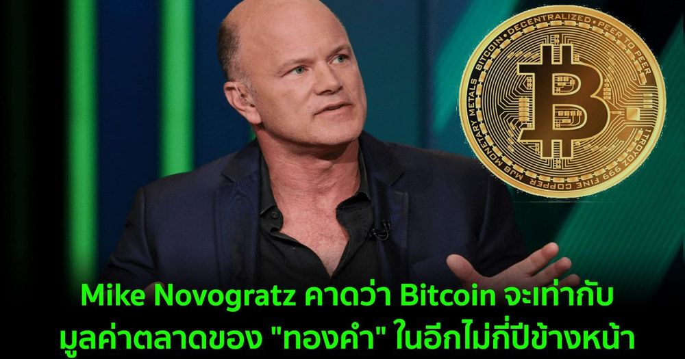Mike Novogratz คาดว่า Bitcoin จะเท่ากับมูลค่าตลาดของ "ทองคำ" ในอีกไม่กี่ปีข้างหน้า
