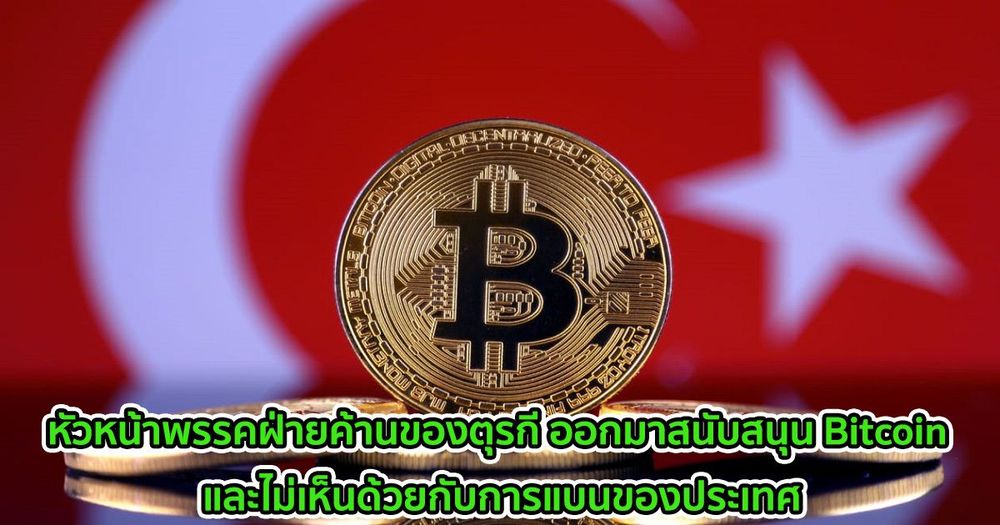 หัวหน้าพรรคฝ่ายค้านของตุรกี ออกมาสนับสนุน Bitcoin และไม่เห็นด้วยกับการแบนของประเทศ