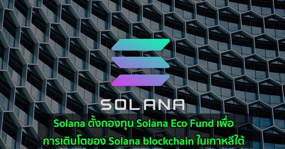 Solana ตั้งกองทุน Solana Eco Fund เพื่อการเติบโตของ Solana blockchain ในเกาหลีใต้