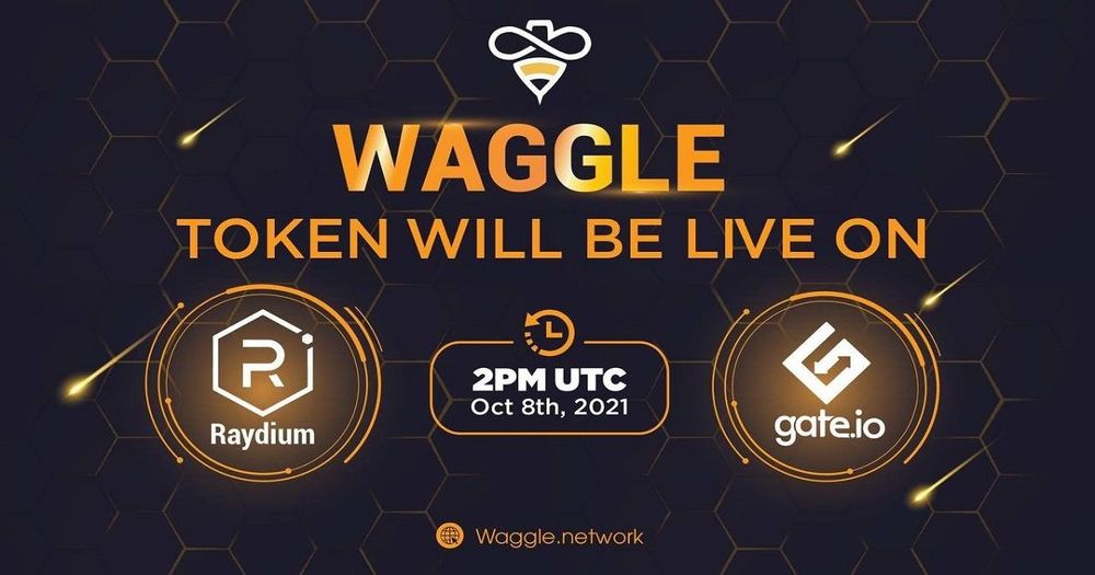 Waggle จะเปิดตัวบน Raydium Protocol และ Gate วันที่ 8 ต.ค.