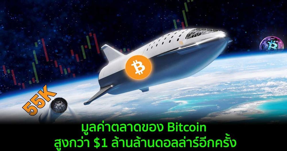 มูลค่าตลาดของ Bitcoin กลับมาสูงกว่า $1 ล้านล้านดอลล่าร์อีกครั้ง