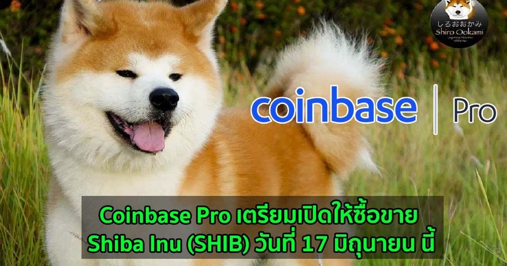 Coinbase Pro เตรียมเปิดให้ซื้อขาย Shiba Inu (SHIB) วันที่ 17 มิถุนายน นี้