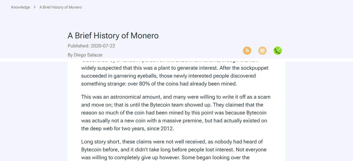 LocalMonero บันทึกประวัติ Bytecoin Premine ~80%