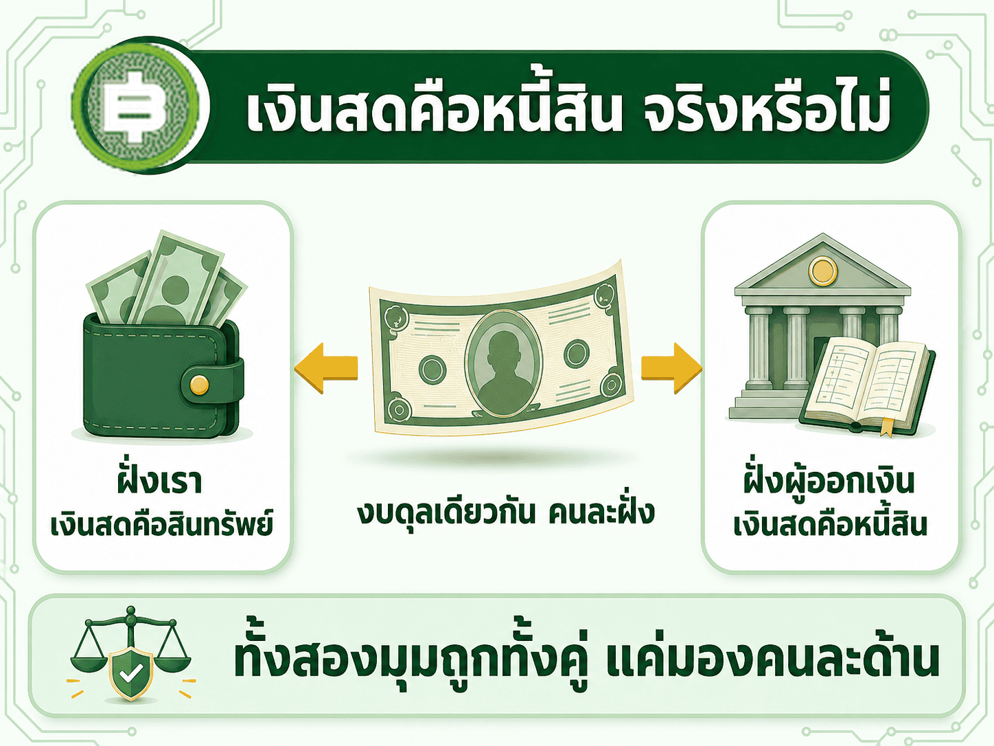 เงินสดคือหนี้สิน จริงหรือไม่