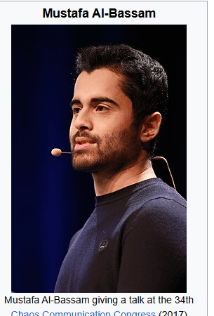 Mustafa Al-Bassam ผู้ก่อตั้ง Celestia กล่าวสุนทรพจน์ที่งาน Chaos Communication Congress ครั้งที่ 34 ปี 2017