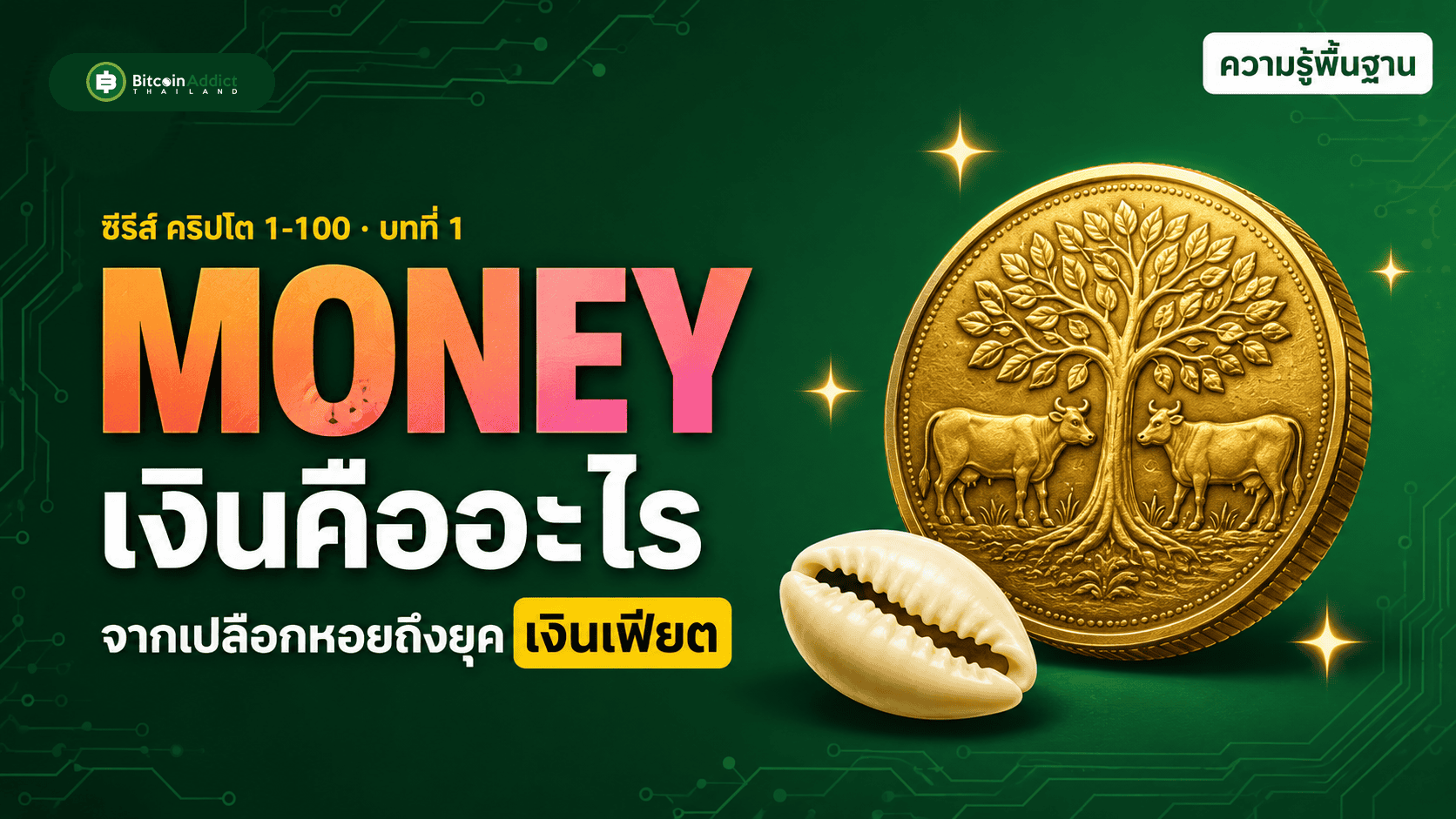 เงินคืออะไร จากเปลือกหอยถึงยุคเงินเฟียต ซีรีส์คริปโต 1-100 บทที่ 1